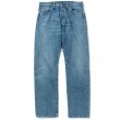 画像1: SALE 40%OFF  CALEE Vintage reproduct straight used denim pants (1)