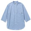 画像1: CALEE Band collar 3/4 sleeve twill shirt (1)