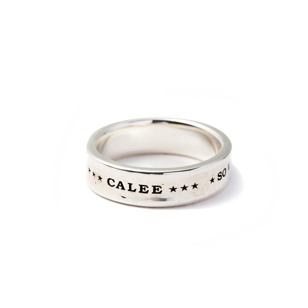 画像1: CALEE Round plane silver ring (1)