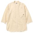 画像3: CALEE Band collar 3/4 sleeve twill shirt (3)