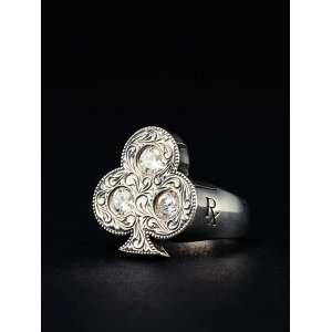 画像: Antidote Buyers Club / Engraved Club Ring (With Stone) -Silver 950-