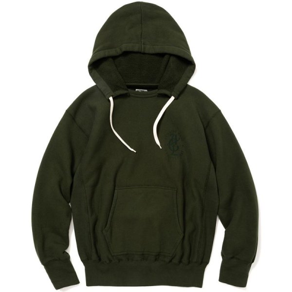 画像1: CALEE  Tompkin's loop type 40's crew neck sweat attached hoodie (1)