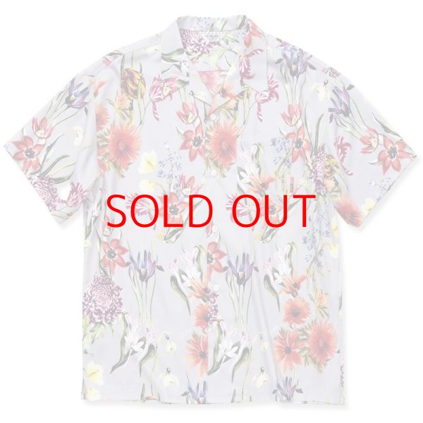 画像2:  CALEE  Allover flower pattern amunzen cloth S/S shirt (2)