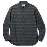 画像:  SALE 60%OFF  CALEE  Gradation ombre herringbone L/S shirt