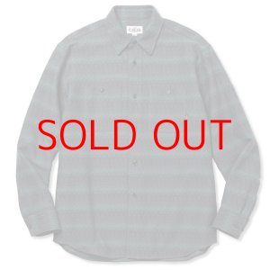 画像:  SALE 40%OFF  CALEE  Gradation ombre herringbone L/S shirt