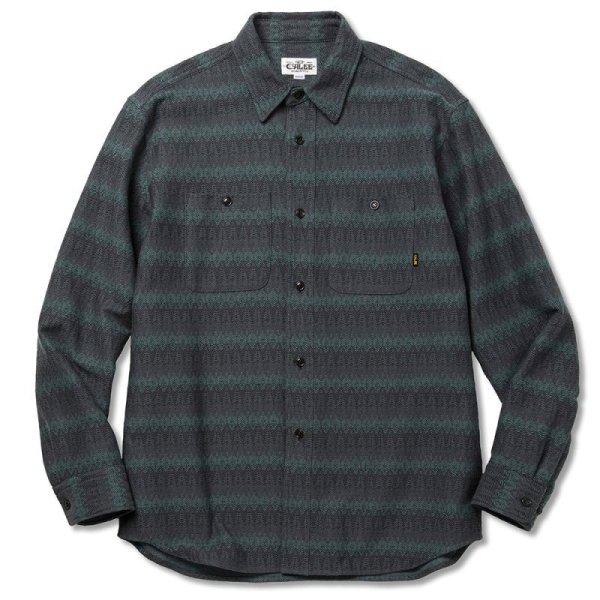 画像1: SALE  40%OFF  CALEE  Gradation ombre herringbone L/S shirt (1)