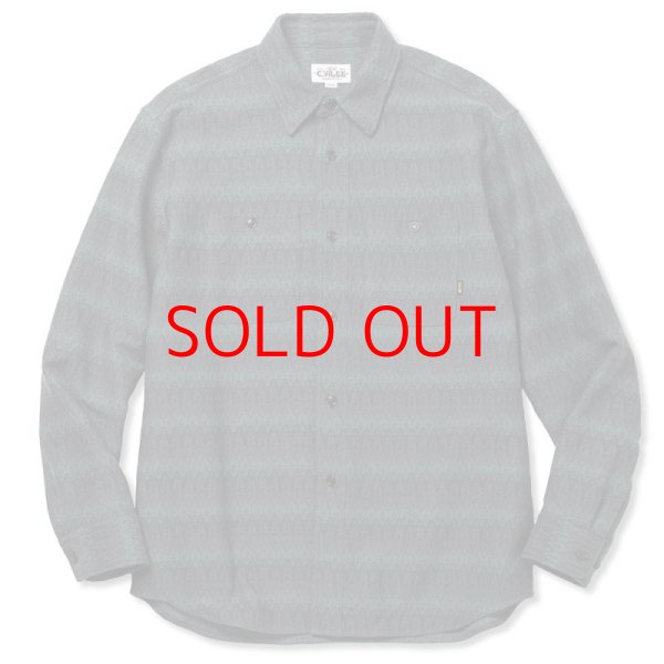 画像1:  SALE 40%OFF  CALEE  Gradation ombre herringbone L/S shirt (1)