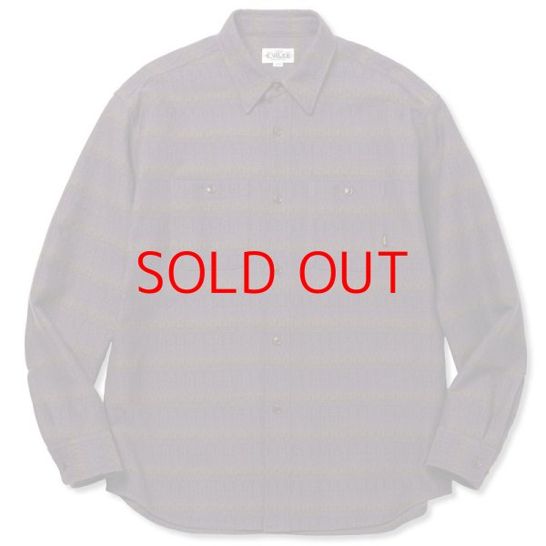 画像2:  SALE 40%OFF  CALEE  Gradation ombre herringbone L/S shirt (2)