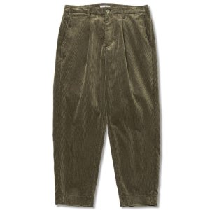 画像:  SALE 40%OFF CALEE  Corduroy wide shilhouette tapered tuck trousers