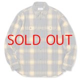 画像: CALEE  Dobby check pattern L/S shirt