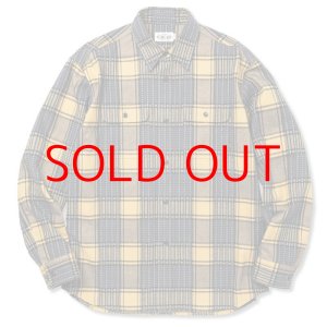 画像: CALEE  Dobby check pattern L/S shirt