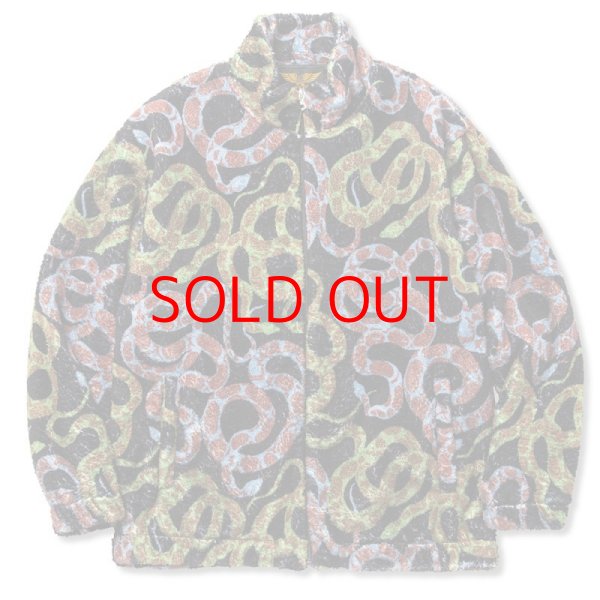 画像1: CALEE  Allover snake pattern fleece jacket (1)