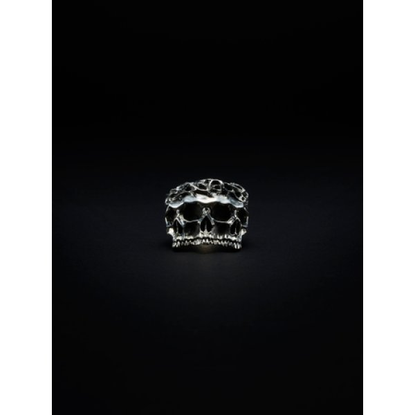 画像1: Antidote　Engraved Calvary Skull Ring　SILVER (1)