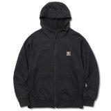 画像:  CALEE  Cordura fabric tm logo high neck zip hoodie