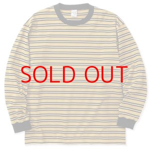 画像: SALE 40%OFF CALEE  Drop shoulder narrow pitch border L/S cutsew