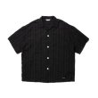 画像1: COOTIE  STRIPE SUCKER CLOTH OPEN COLLAR S/S SHIRT (1)