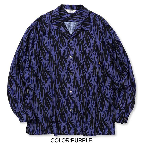 画像2:  CALEE  FEATHER PATTERN L/S SHIRTS (2)