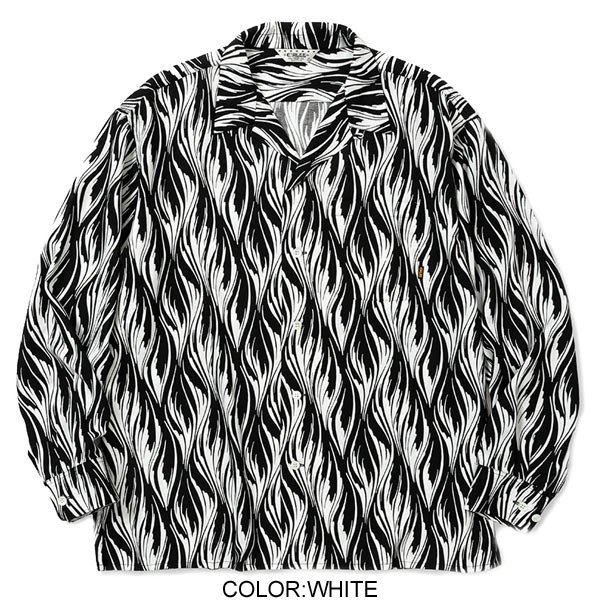 画像1:  CALEE  FEATHER PATTERN L/S SHIRTS (1)