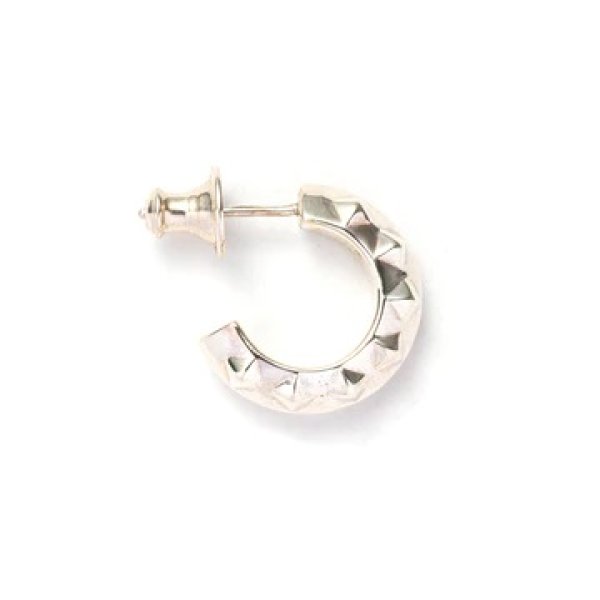 画像1: CALEE  STUDS ROLL SILVER PIERCE ＜REGULAR＞ (1)