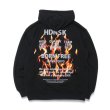 画像1: HIDE & SEEK  Flame Hooded Sweat Shirt (1)