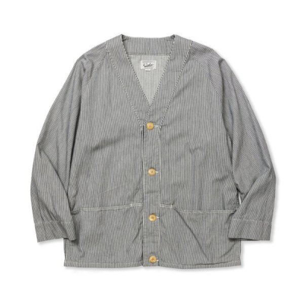 画像1:  CALEE  6OZ HICKORY SHIRT CARDIGAN (1)