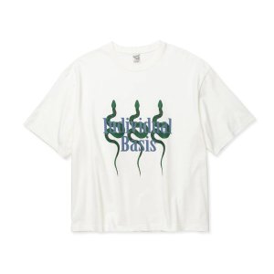 画像: CALEE  DROP SHOULDER "INDIVIDUAL BASIS" SNAKE LOGO TEE