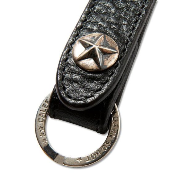 画像2: CALEE  SILVER STAR CONCHO LEATHER KEY RING ＜TYPE B＞ (2)