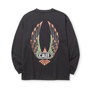 画像: CALEE  VINTAGE TYPE WING LOGO L/S TEE ＜NATURALLY PAINT DESIGN＞