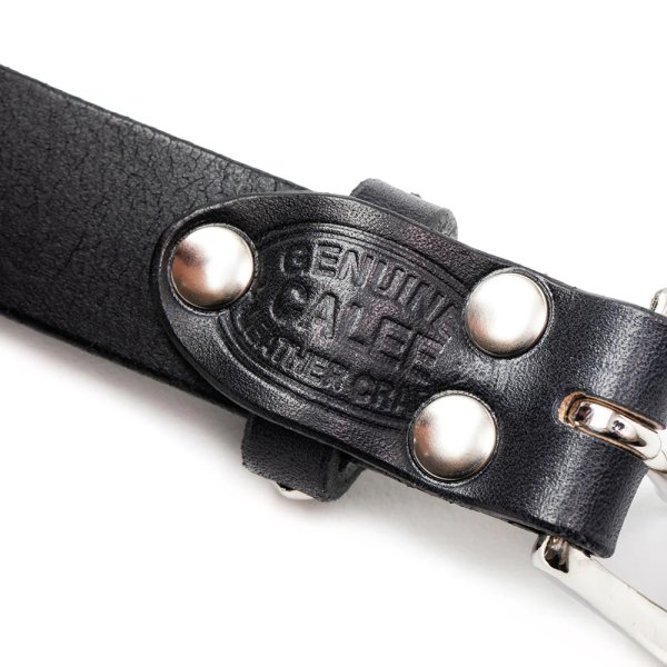 画像4: CALEE  STUDS LEATHER NARROW BELT (4)