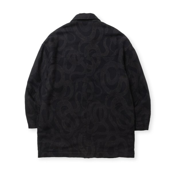 画像2: CALEE  JACQUARD HALF COAT ＜SNAKE PATTERN＞ (2)