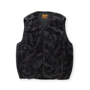 画像: CALEE  NYLON RIP FLEECE WAIST COAT ＜SNAKE PATTERN＞