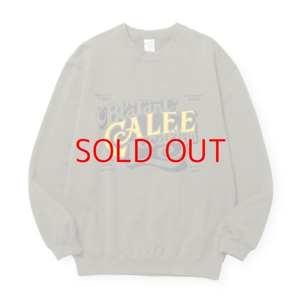 画像1:  CALEE  CAL BL LOGO CREW NECK SW ＜NATURALLY PAINT DESIGN＞ (1)