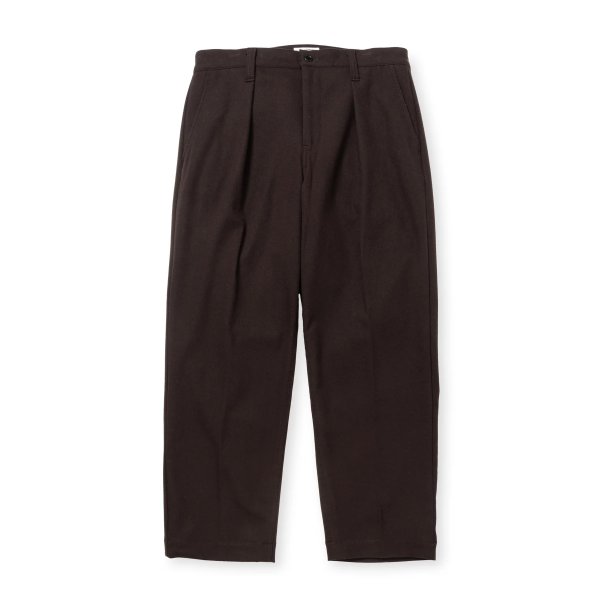 画像1: CALEE  THERMOLITE TWILL TUCK WIDE SLACKS (1)