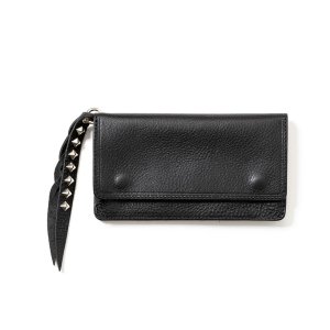 画像: CALEE  PLANE LEATHER LONG WALLET ＜STUDS CHARM＞