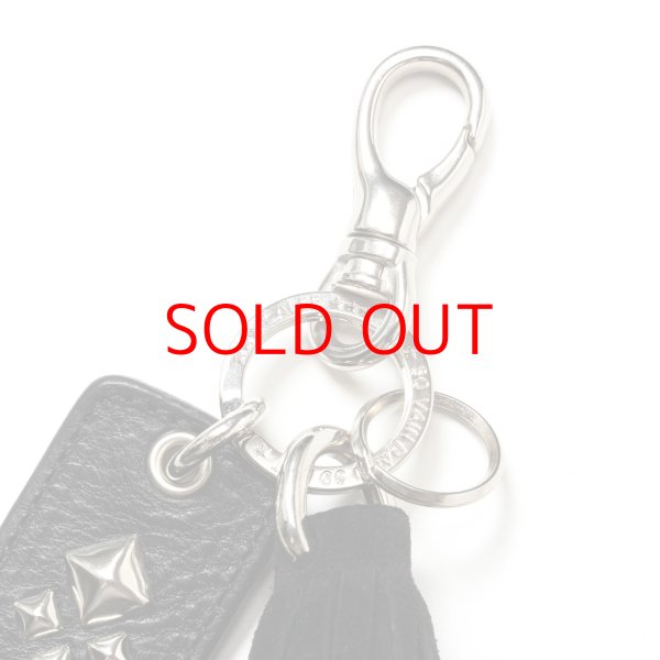 画像2: CALEE  LEATHER TASSEL KEY RING  (2)