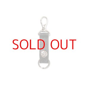 画像: CALEE  SILVER STAR CONCHO LEATHER KEY RING