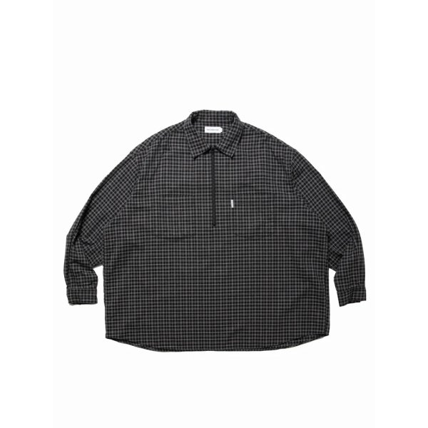 画像1: COOTIE  Amundsen Check Overized Half Zip L/S Shirts (1)