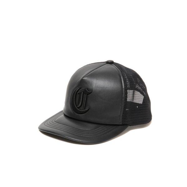 画像1: COOTIE  Faux Leather 5 Panel Mesh Cap (1)