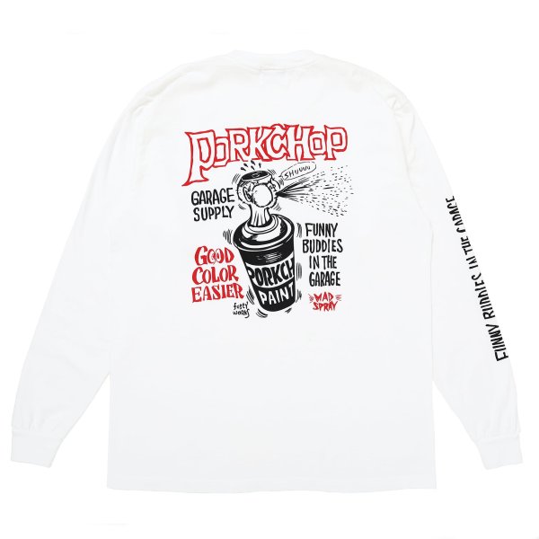 画像1: PORK CHOP  MAD SPRAY L/S TEE (1)