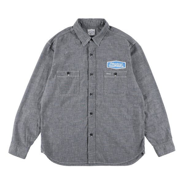 画像2: SD Stadium Logo Patch Chambray Shirt (2)