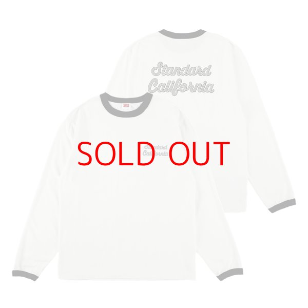 画像1: SD US Cotton Script Logo Ringer Long Sleeve T (1)