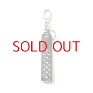 画像: CALEE  STUDS LEATHER FLAT KEY RING