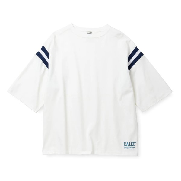 画像1: CALEE  VINTAGE TYPE RIB FOOT BALL TEE (1)