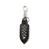 画像: CALEE STUDS LEATHER KEY RING