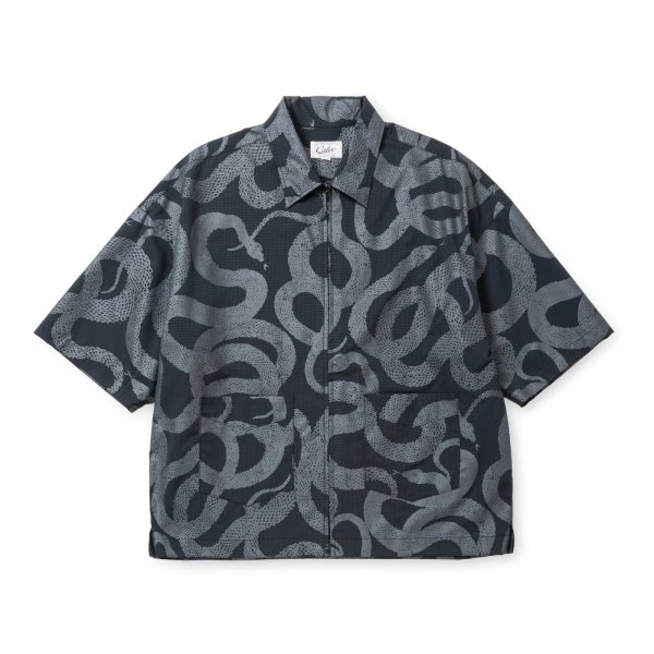 画像1: CALEE  DOTAIR®︎ SNAKE PATTERN ZIP SH ＜REFLECTOR＞ (1)