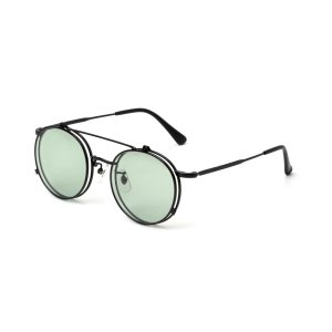 画像: CALEE FLIP UP TYPE CIRCLE METAL GLASSES