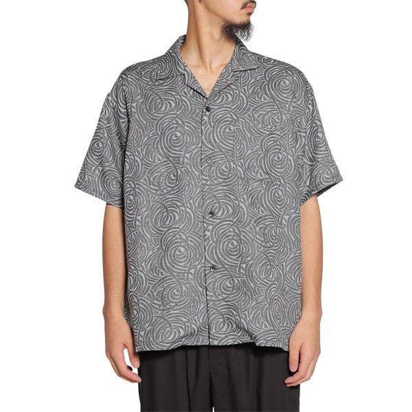 画像3: CALEE  SPIRAL JACQUARD CHAMBRAY S/S SH (3)