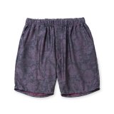 画像: CALEE  FLOWER JACQUARD CHAMBRAY EASY SHORTS
