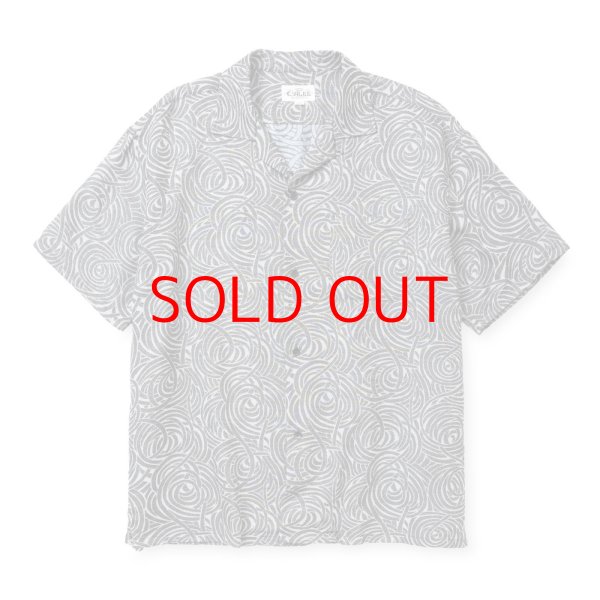 画像1: CALEE  SPIRAL JACQUARD CHAMBRAY S/S SH (1)