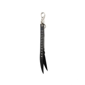 画像: CALEE  STUDS & KNITTING LEATHER SHORT KEY RING ＜TYPE B＞